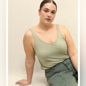 2/$20 - Penningtons Sage Green Women's Tank Top - 3X - Smooth Finish - stretchy